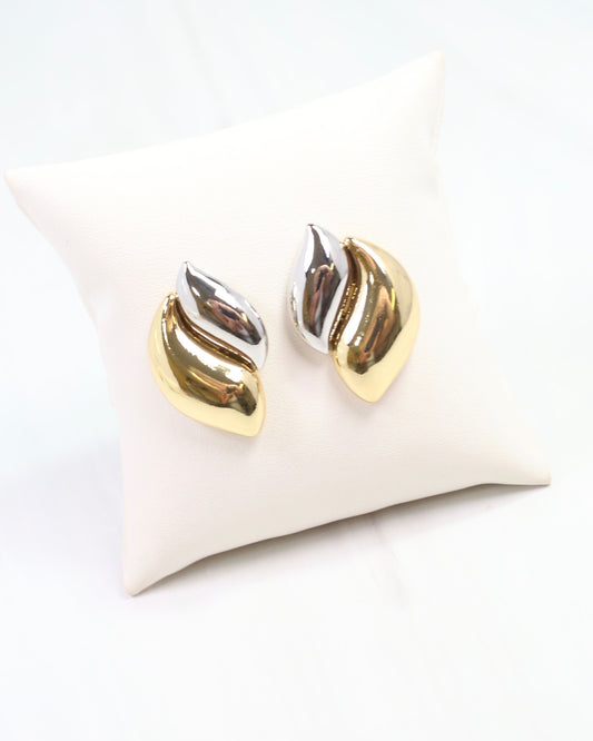 Milan Post Earring Gold Silver