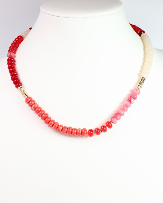 Chatham Beaded Necklace Red White