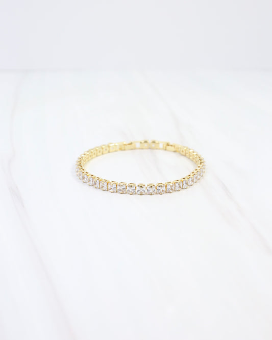 Laurel Tennis Bracelet Gold