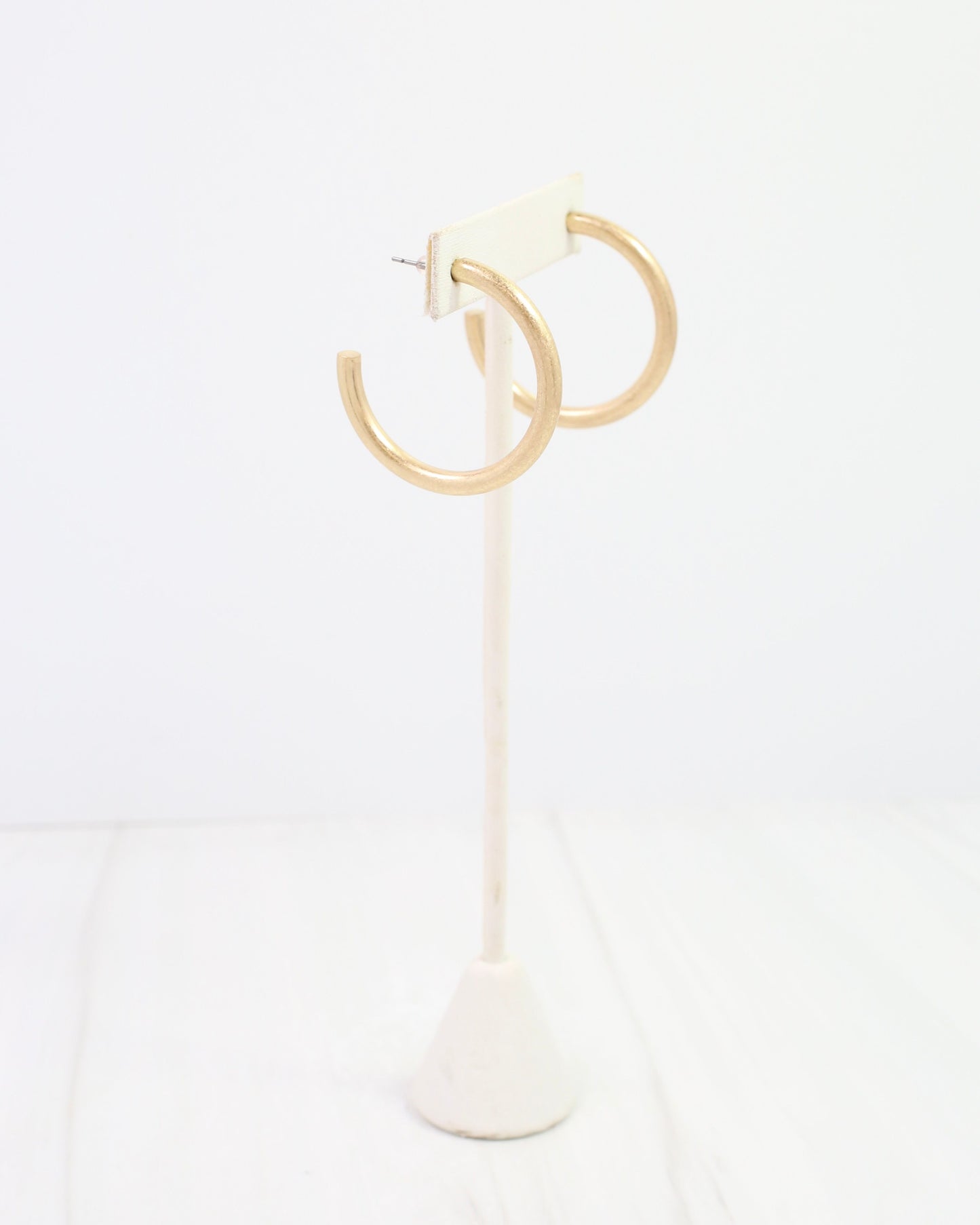 Lexi Small Hoop Earring WR Worn Gold