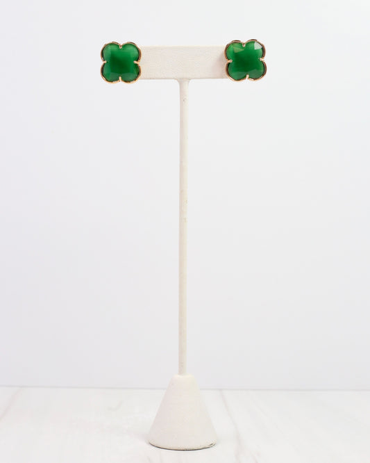 Jinsey Clover Post Earring Green