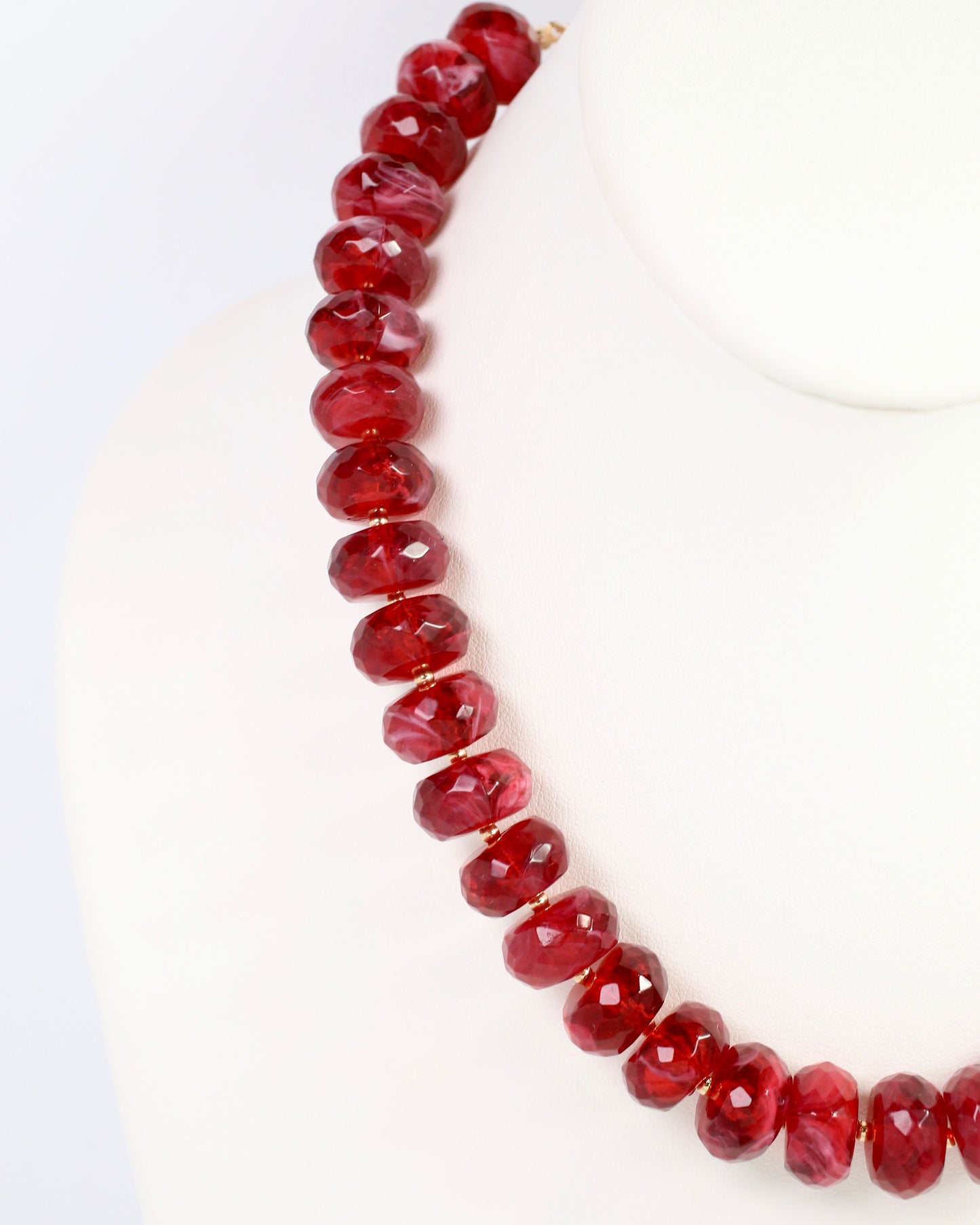 Mansfield Beaded Necklace Garnet