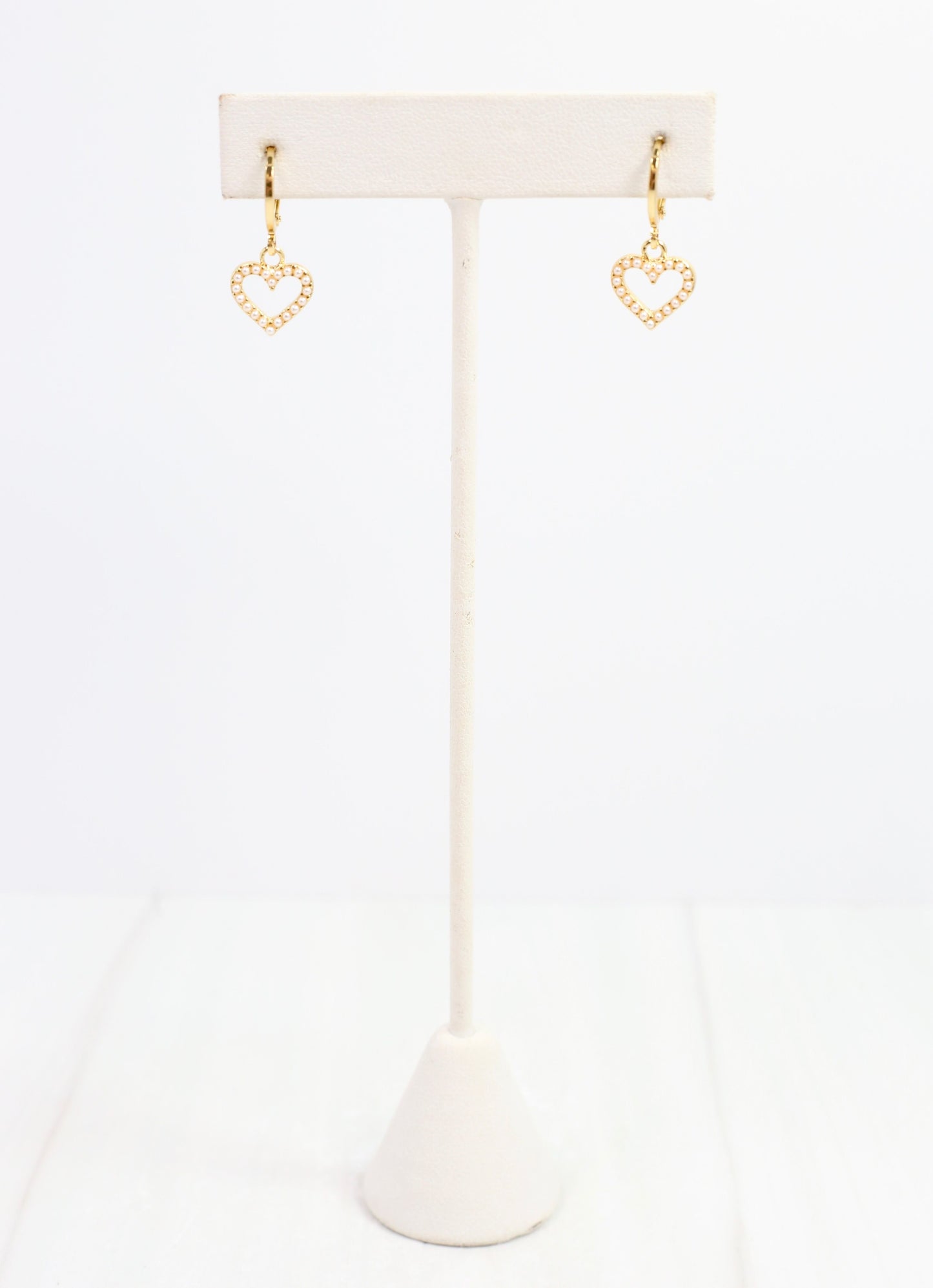 Dupont Pearl Heart Earring Gold