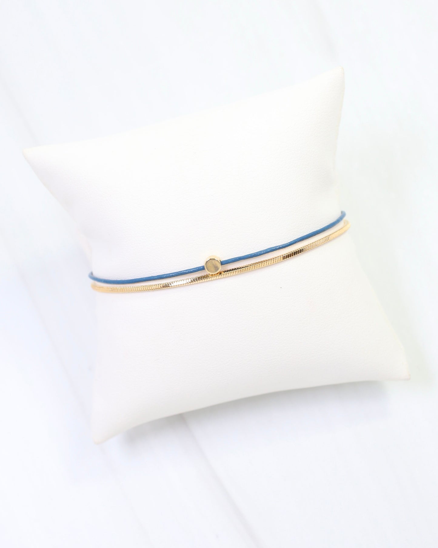 Paula Cord and Chain Bracelet Blue
