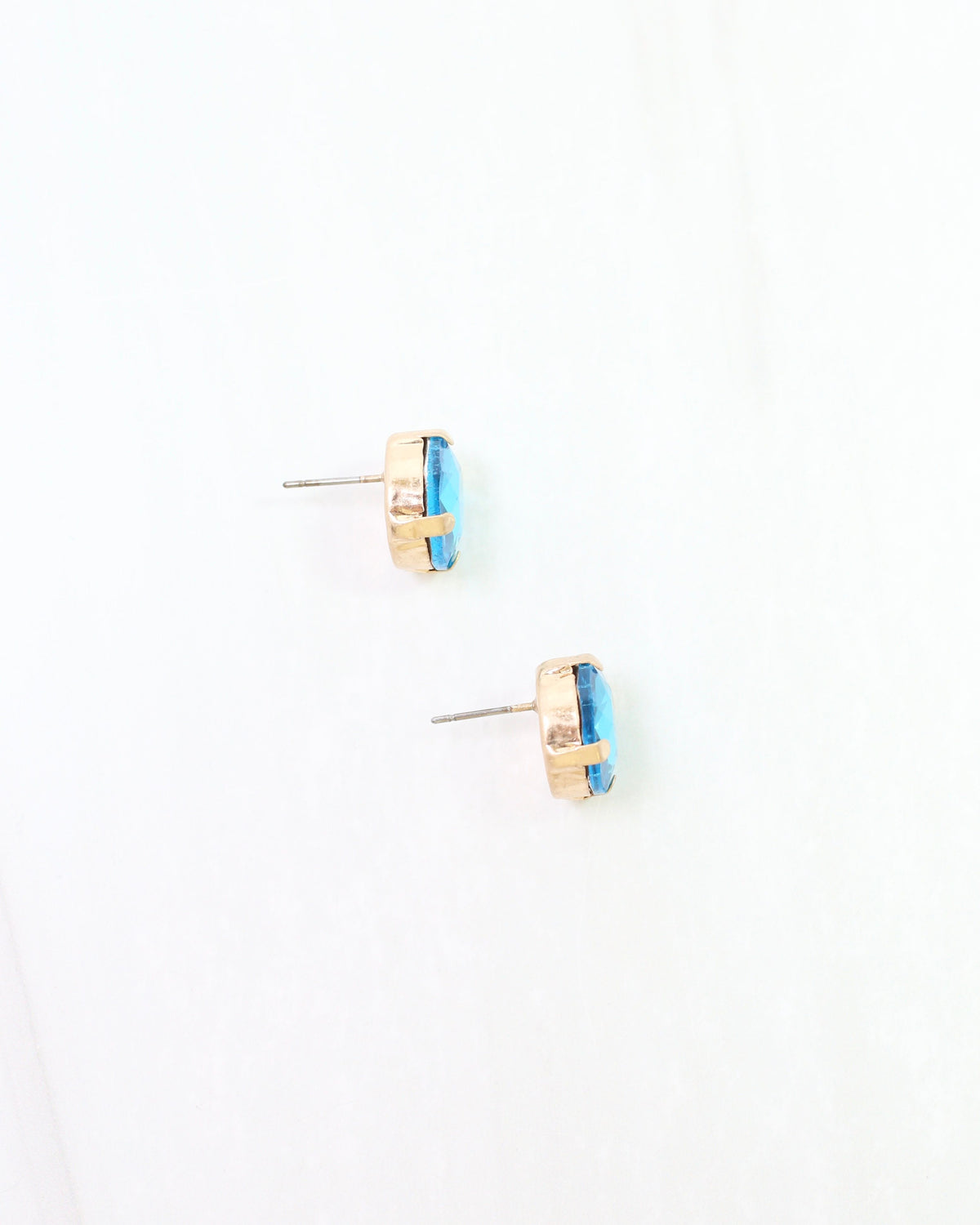 Andi Large Rhinestone Stud Earring Turquoise