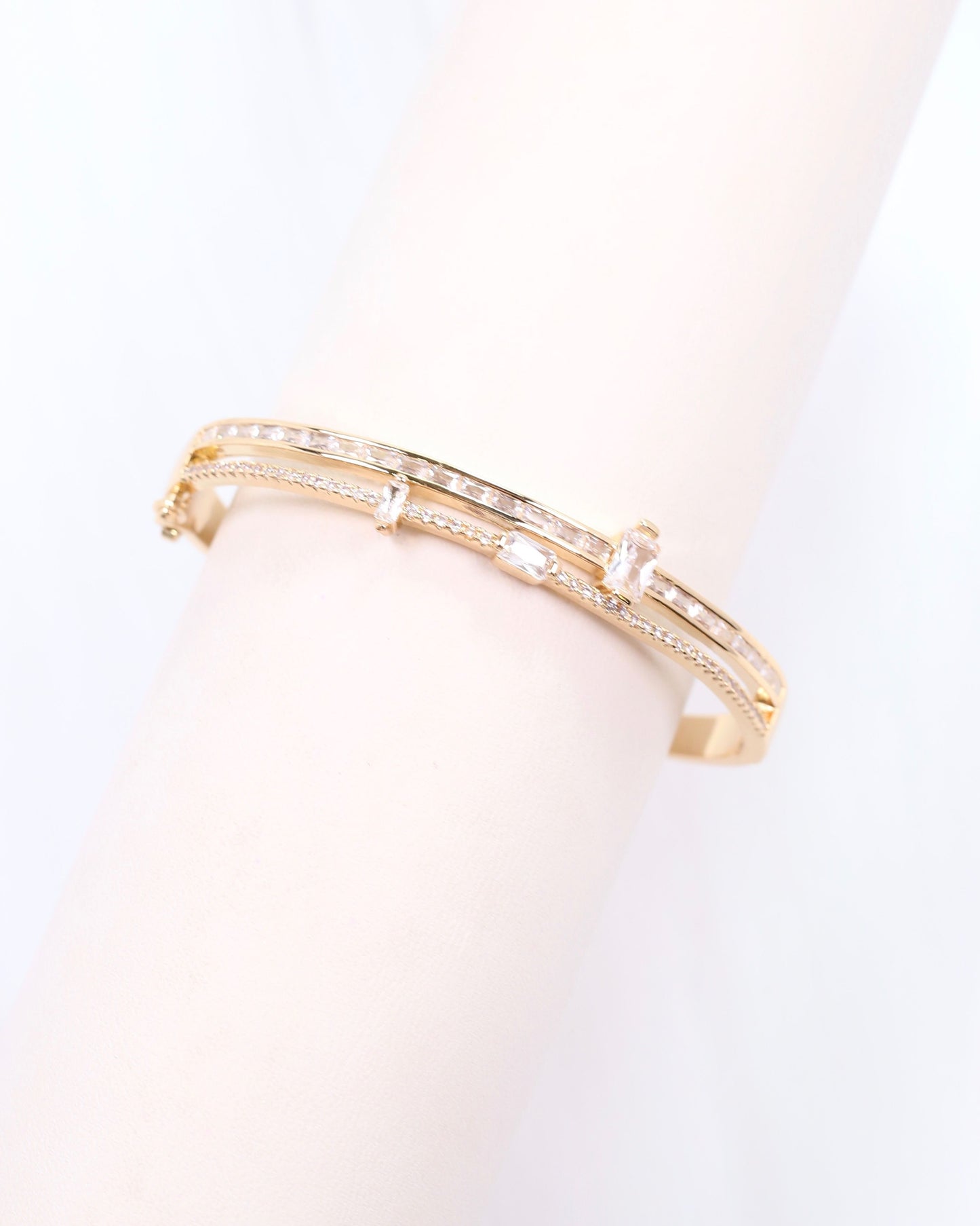 Christine CZ Cuff Bracelet Gold