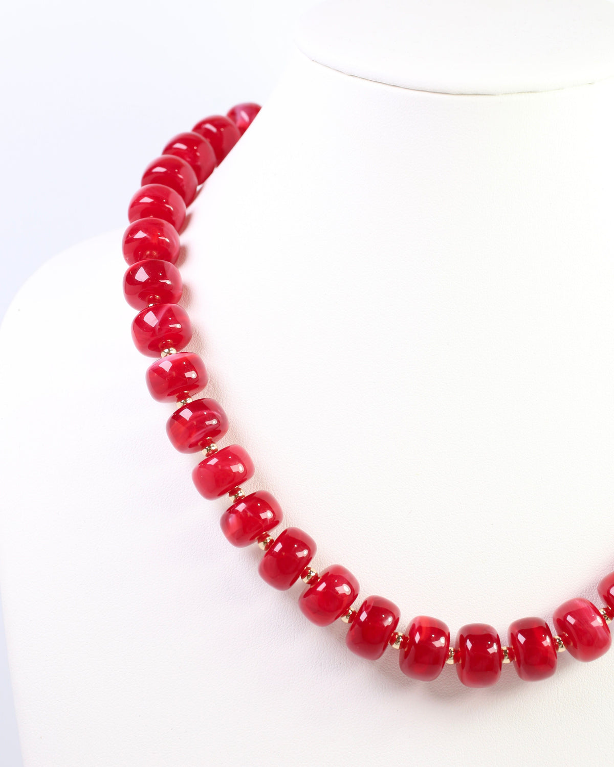 Tanner Beaded Necklace Red