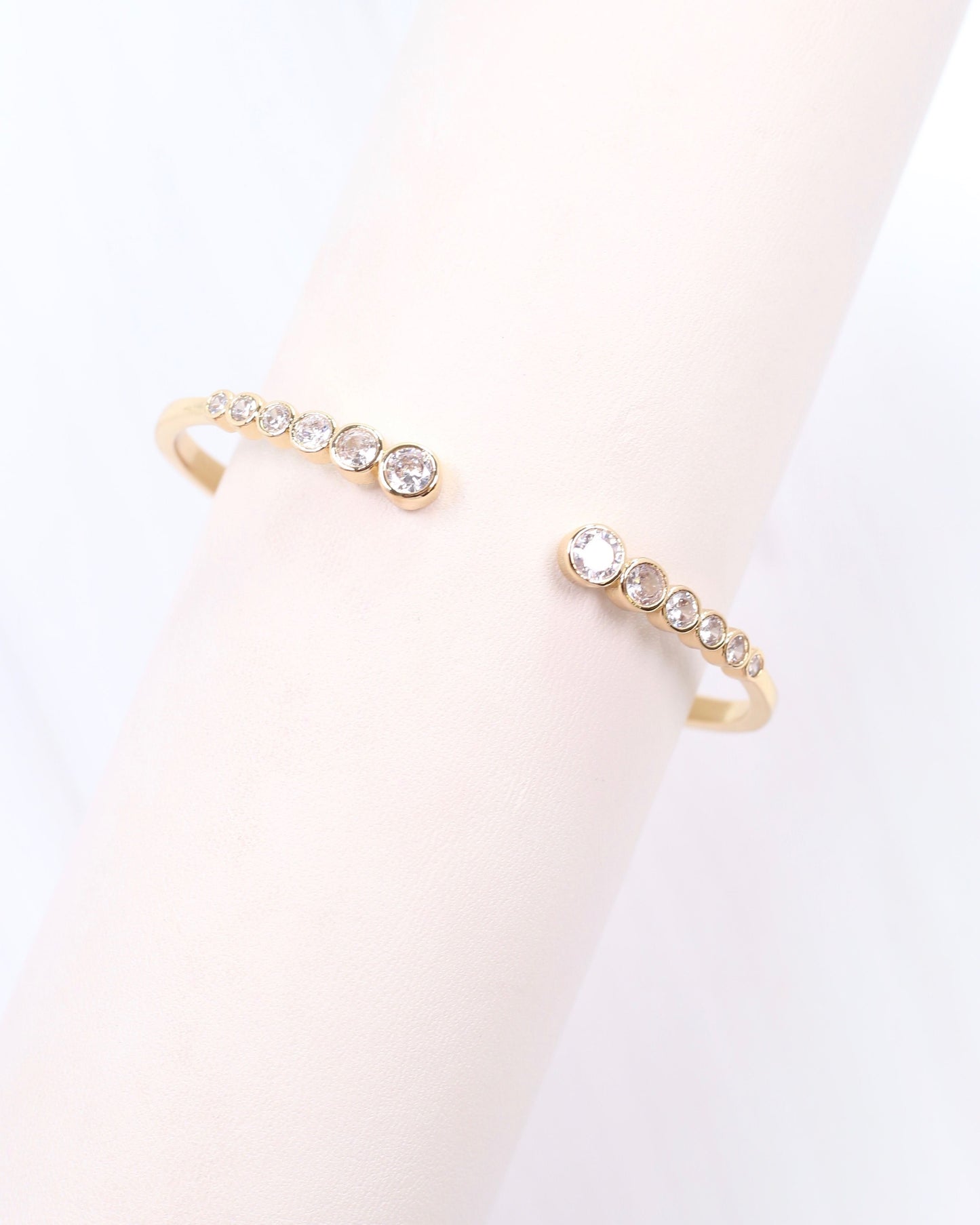 Samantha CZ Cuff Bracelet Gold