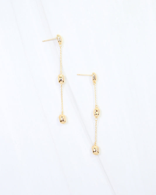 Lyra Linear Dangle Earring Gold