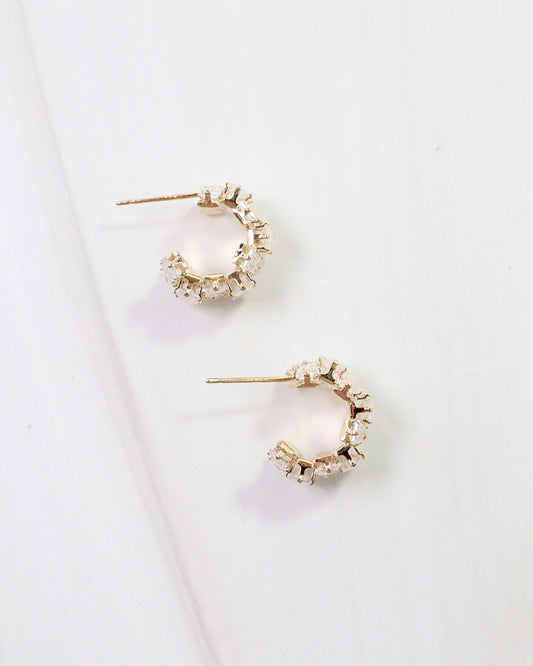 Elloree Crystal Hoop Gold