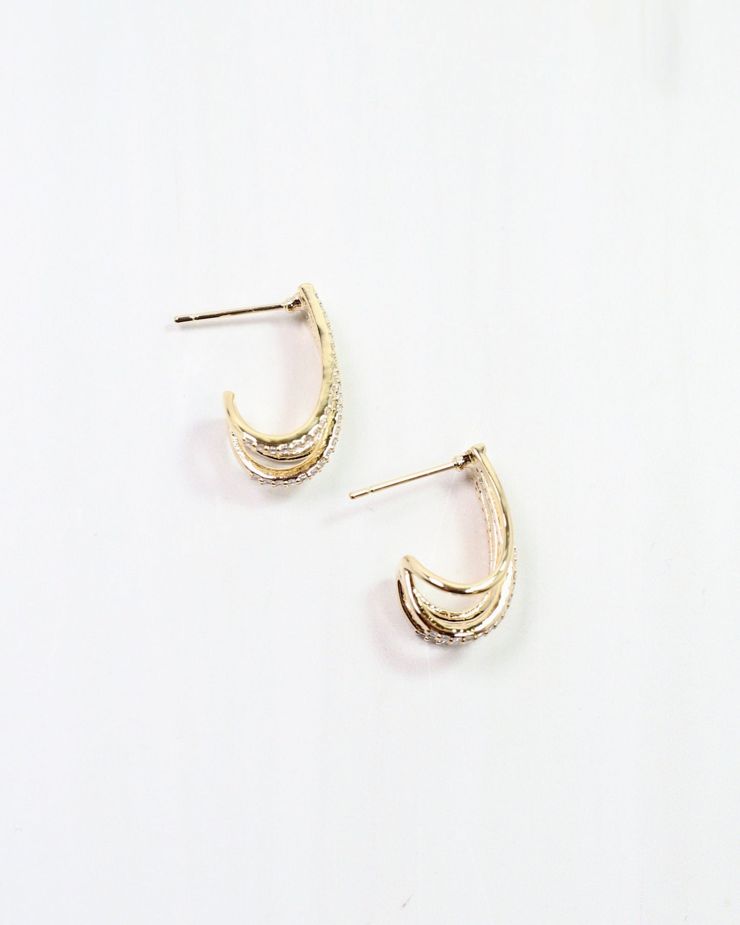 St. John Crystal Hoop Gold