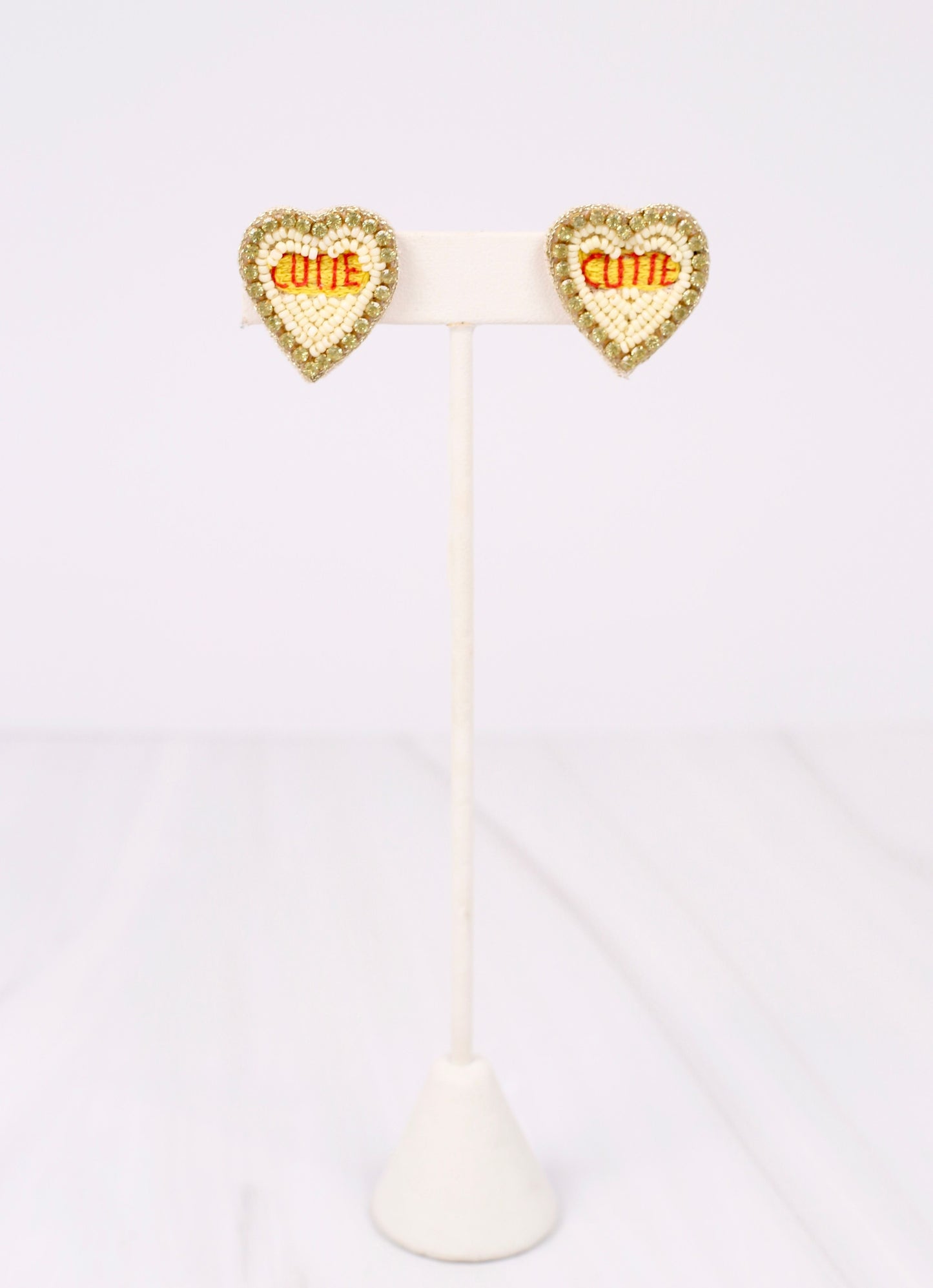 Heart Message Earring YELLOW