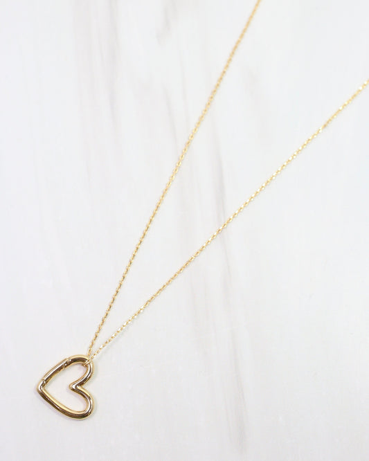 Estela Heart Necklace WR Gold