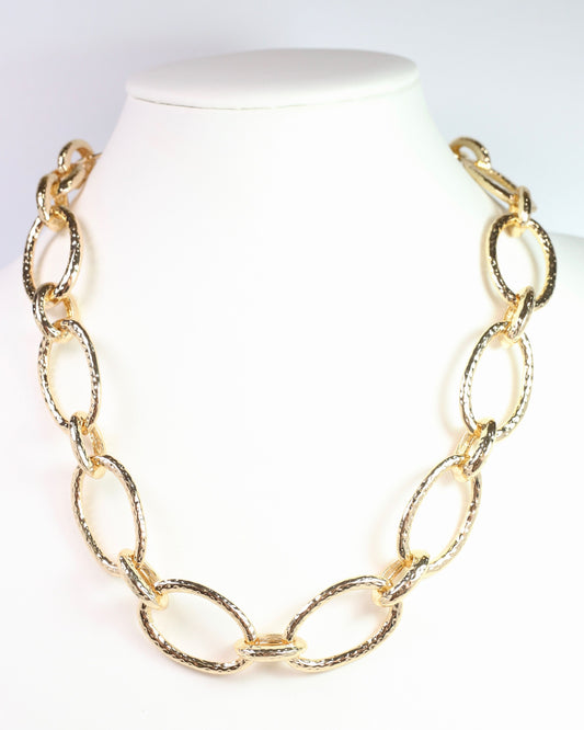 Lucinda Link Necklace Gold
