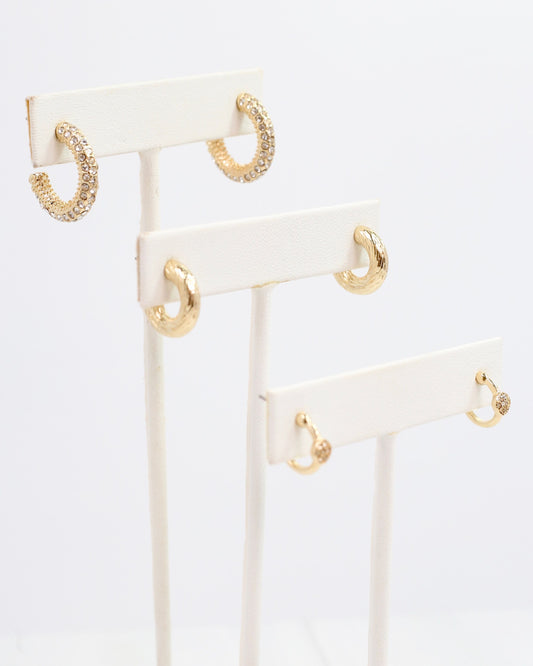 Gwendolyn Hoop Earring Set Gold