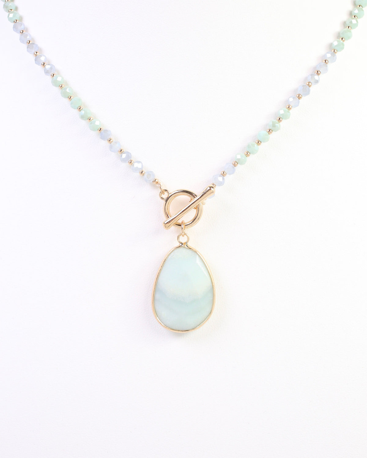 Reese Stone Toggle Necklace Mint