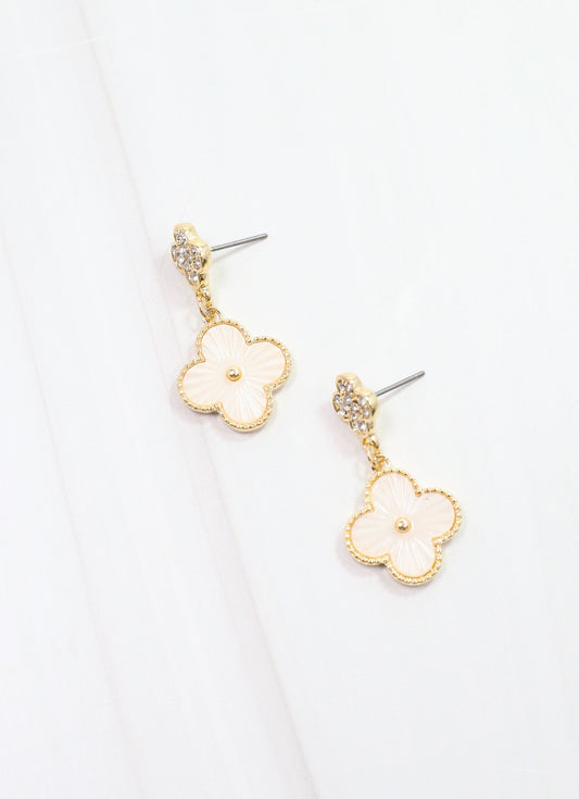 Lucius Clover Drop Earring Mother of Pearl