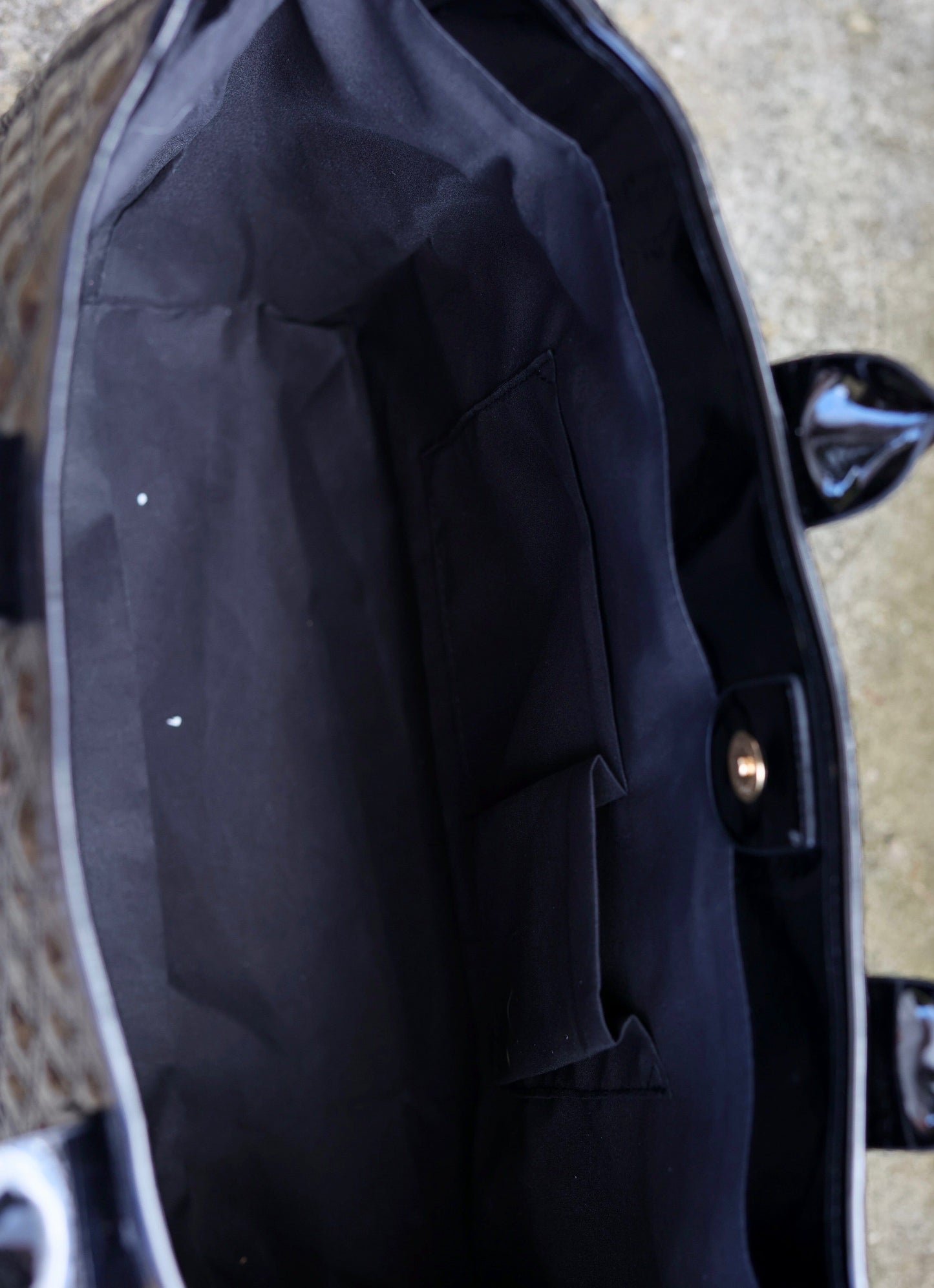 Melissa Tote Bag Black PATENT - Caroline Hill