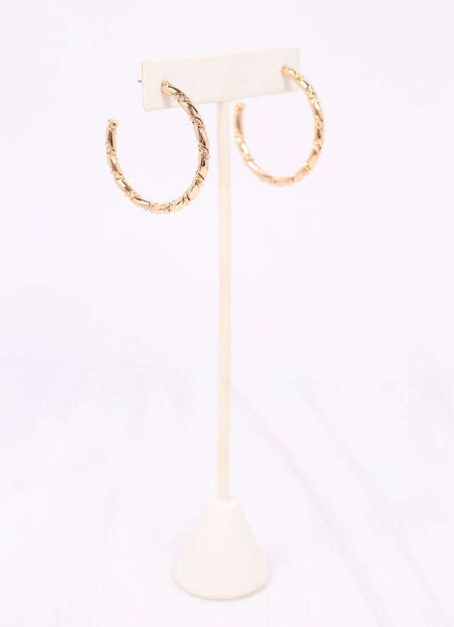 Mette Twisted Hoop Earring GOLD - Caroline Hill