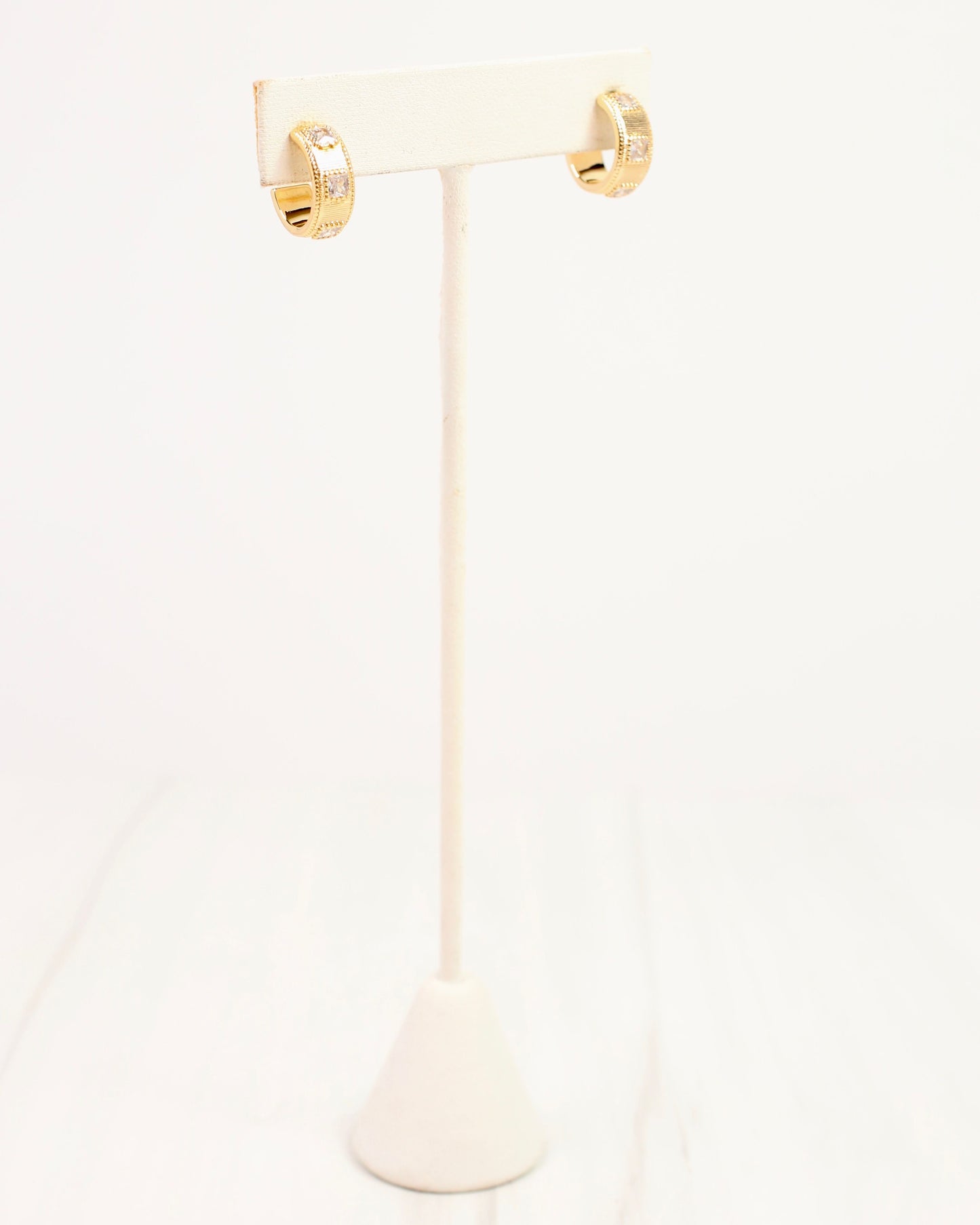 Serrano CZ Hoop Earring Gold