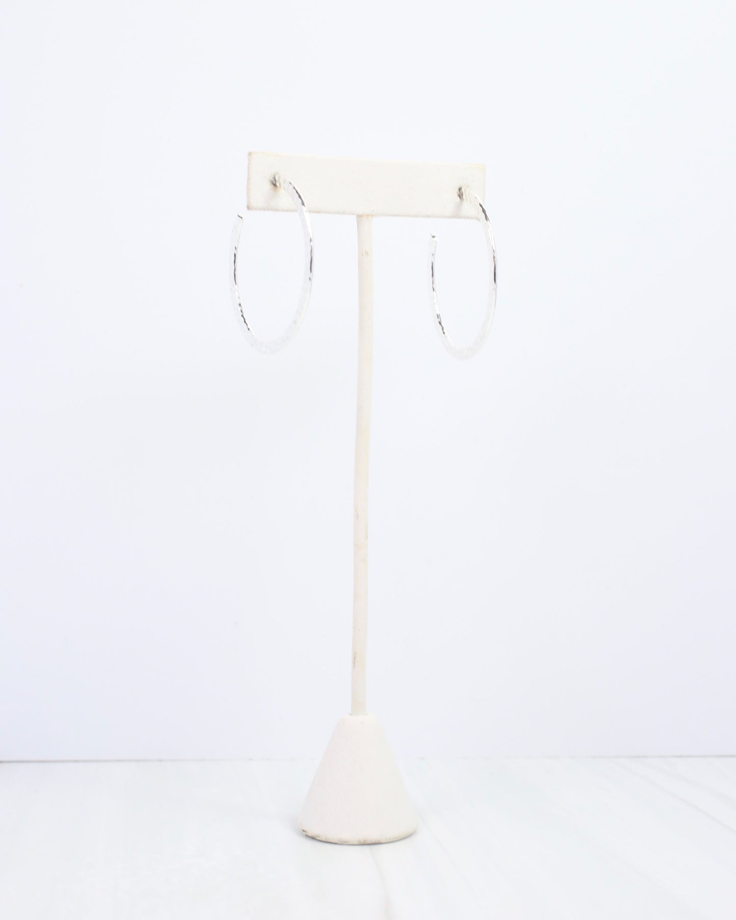 Tristan Textured Hoop Silver