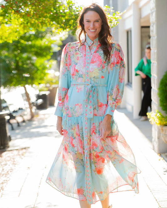 Mia Button Down Floral Dress