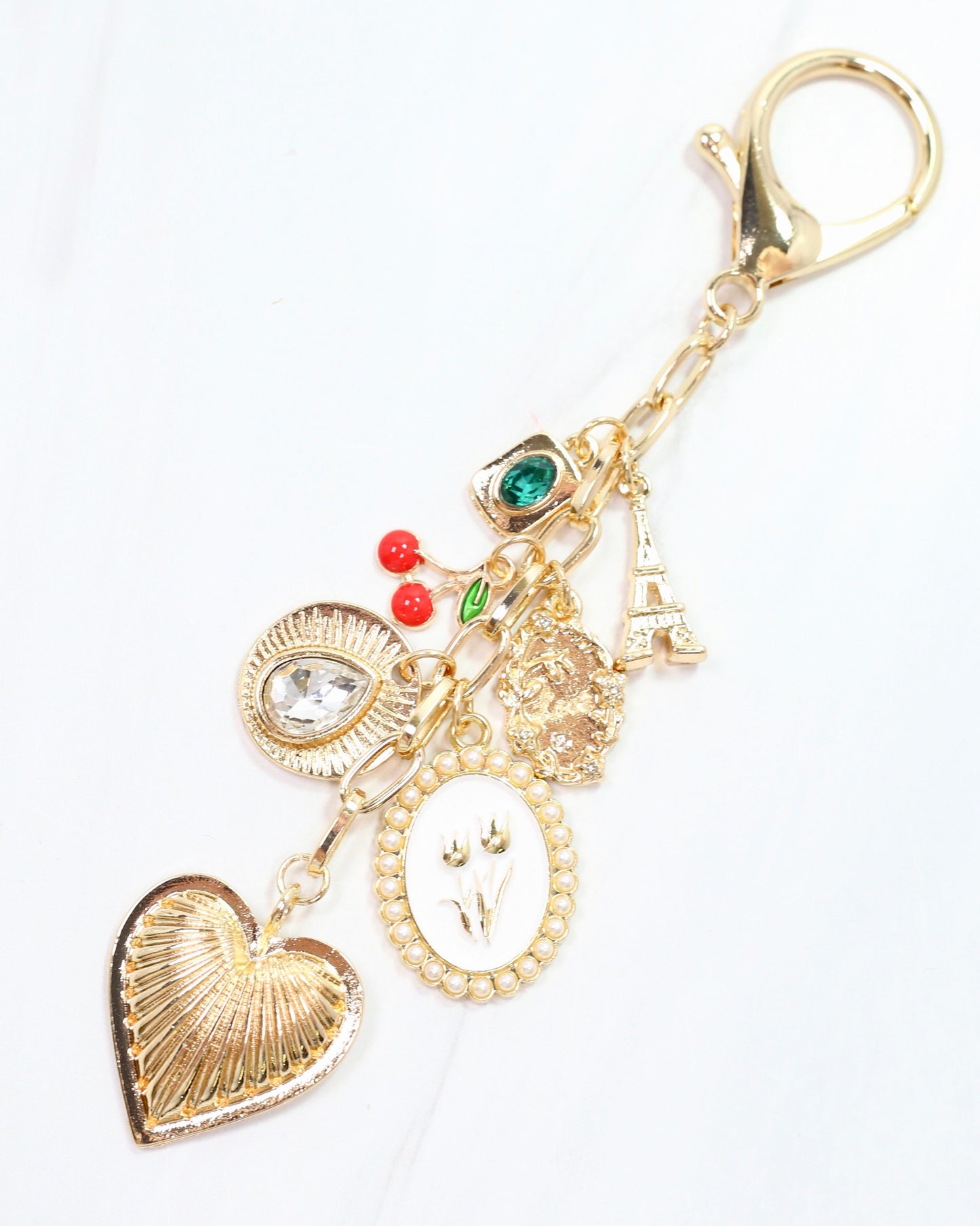 Have a Heart Bag Charm Gold