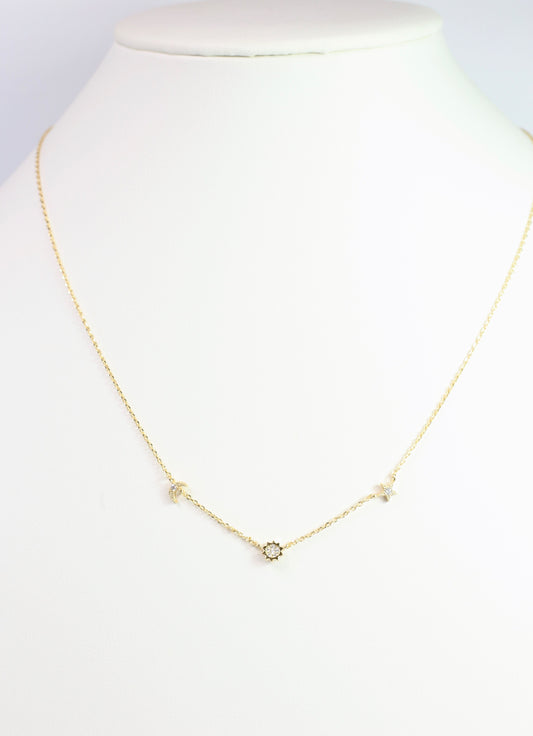 MaryKate Mini Charm Necklace Gold