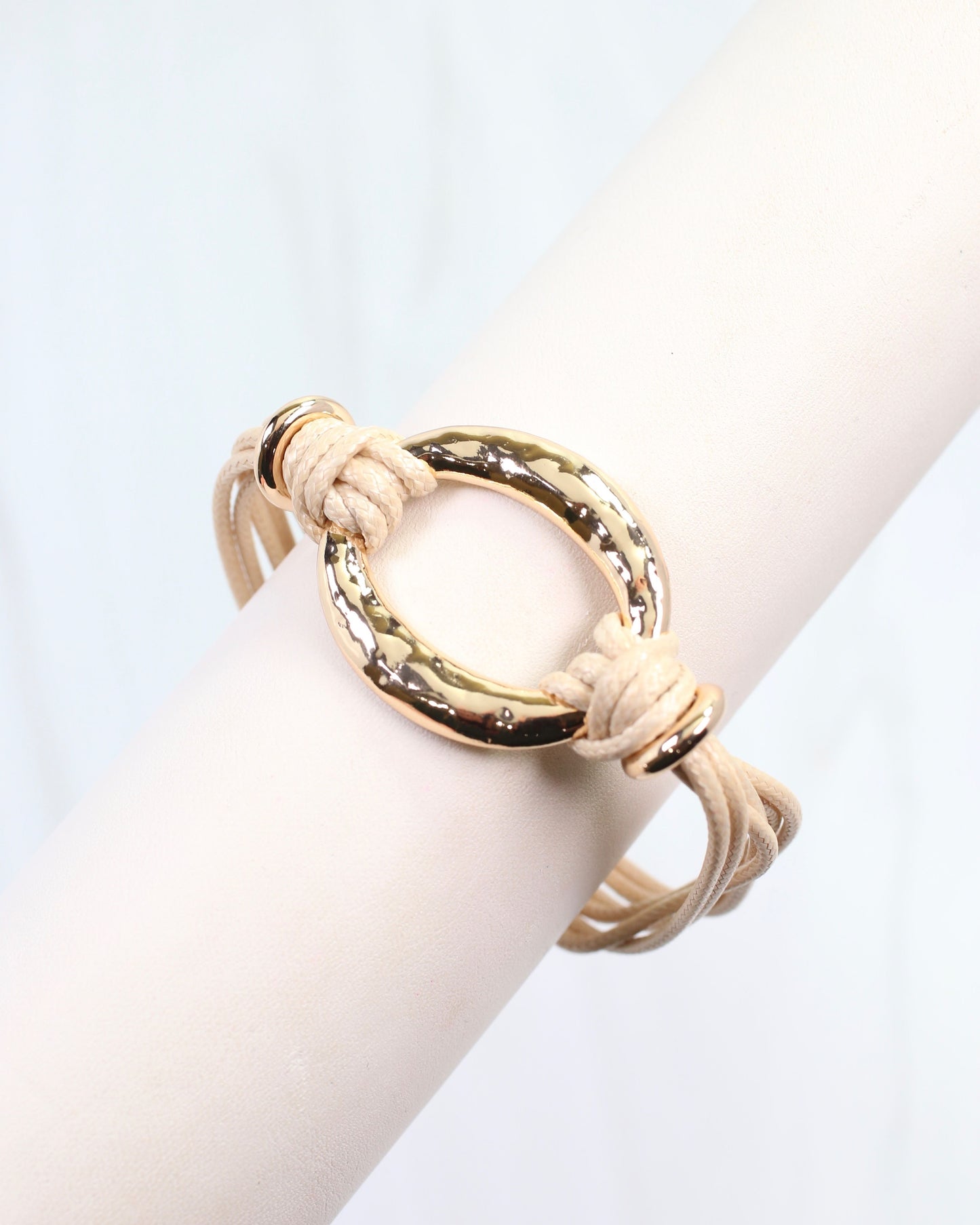 Westminster Gold Oval Corded Bracelet Ivory