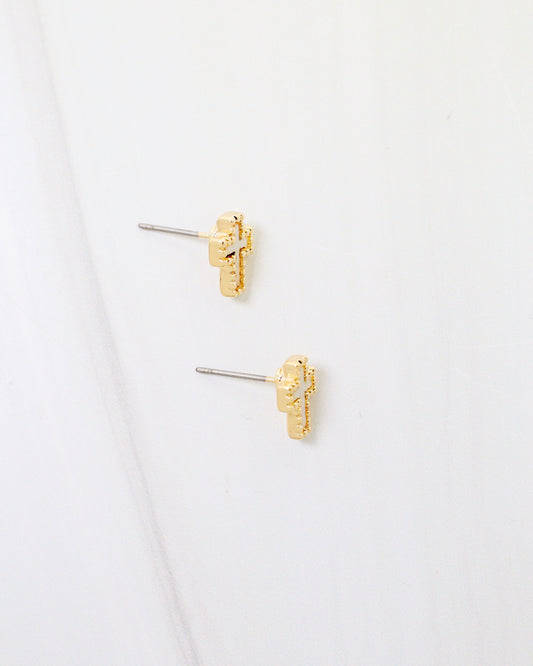 Midland Cross Stud Earring Mother Of Pearl