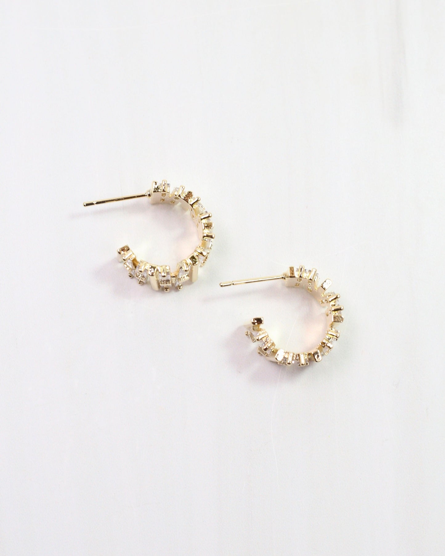 Capri Crystal Hoop Gold