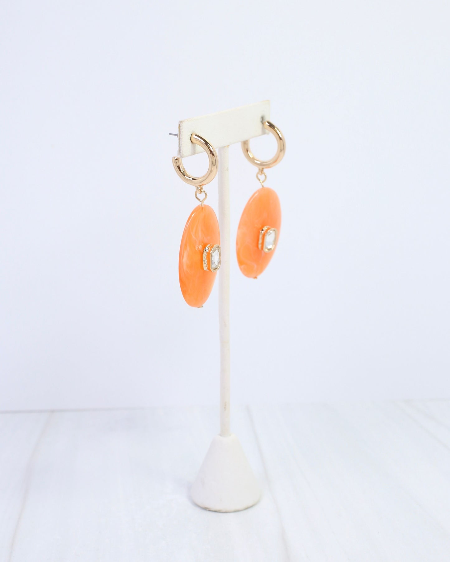 Devin Dangle Hoop Earring Orange