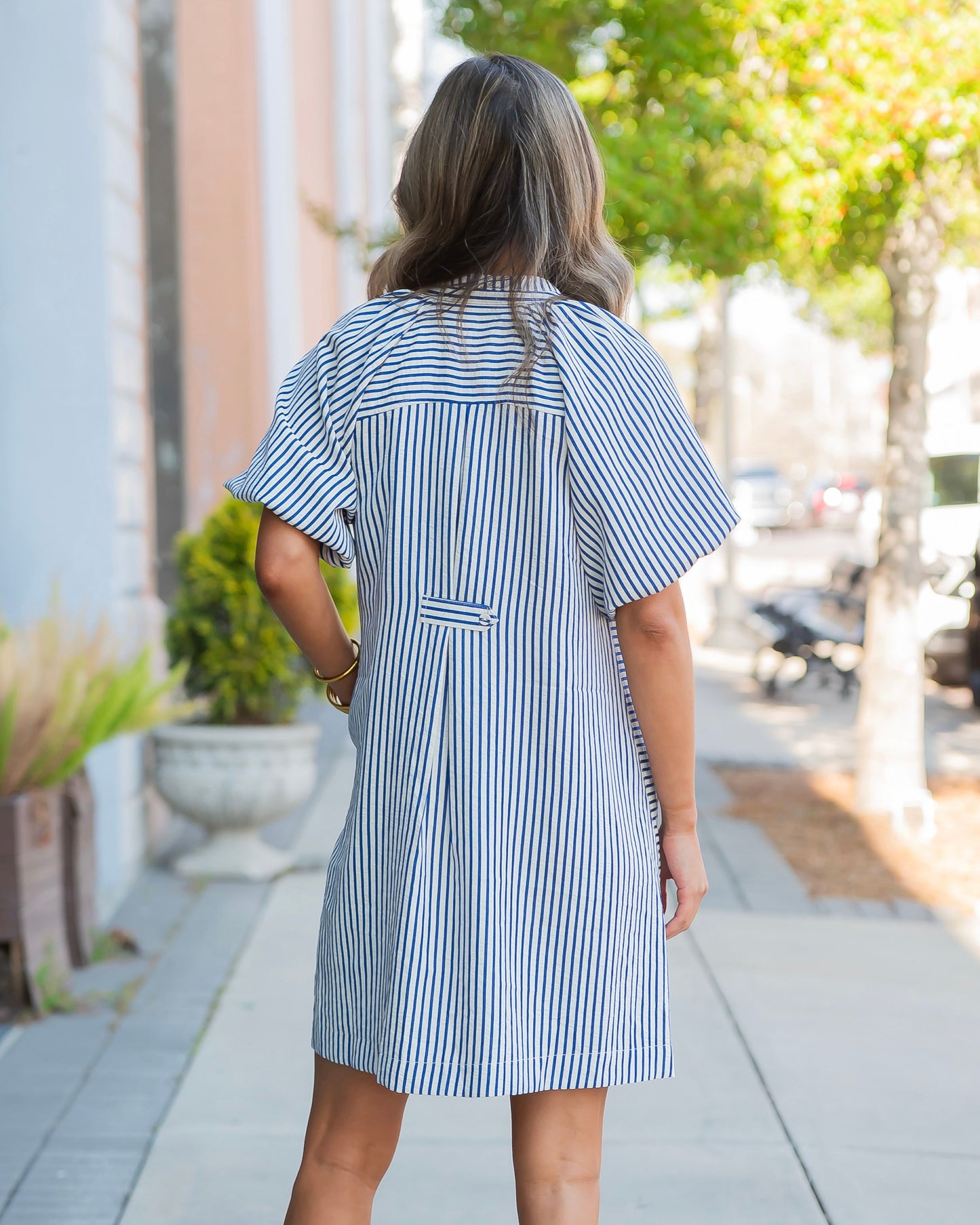 Oakley Vertical Stripe Shift Dress