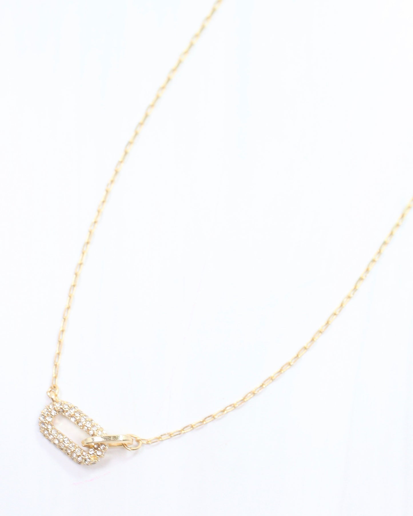 Jamison Link Pendant Necklace Gold