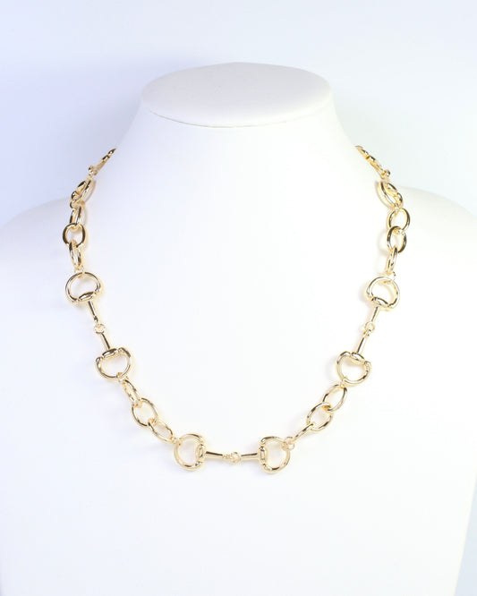 Eloisa Equestrian Link Necklace Gold