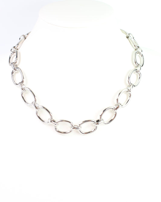 Carla Link Necklace Silver