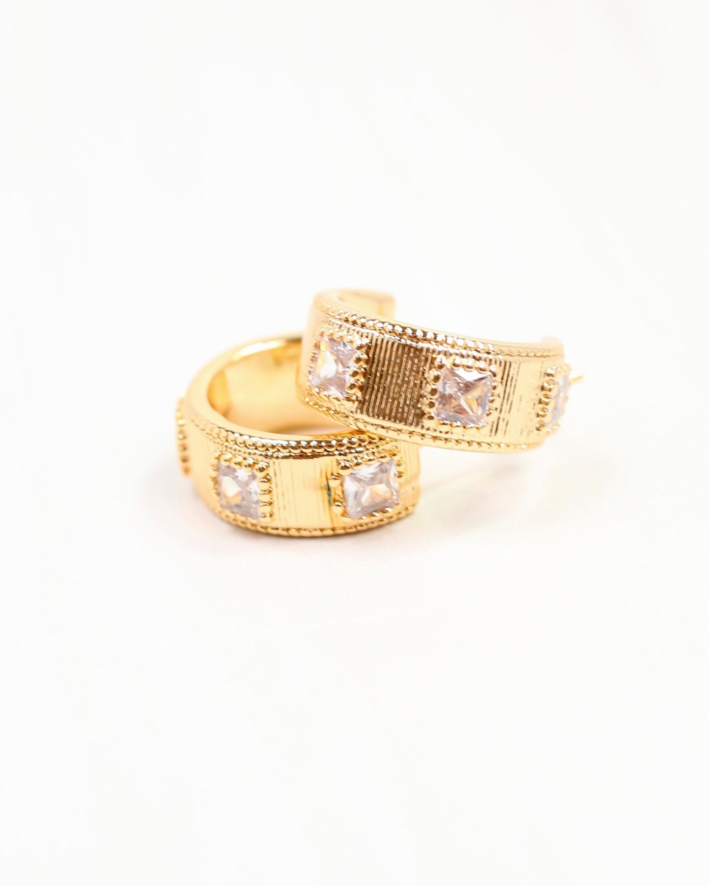 Serrano CZ Hoop Earring Gold