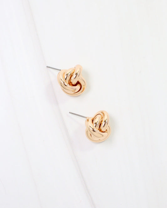 Arbor Knot Stud Earring Gold