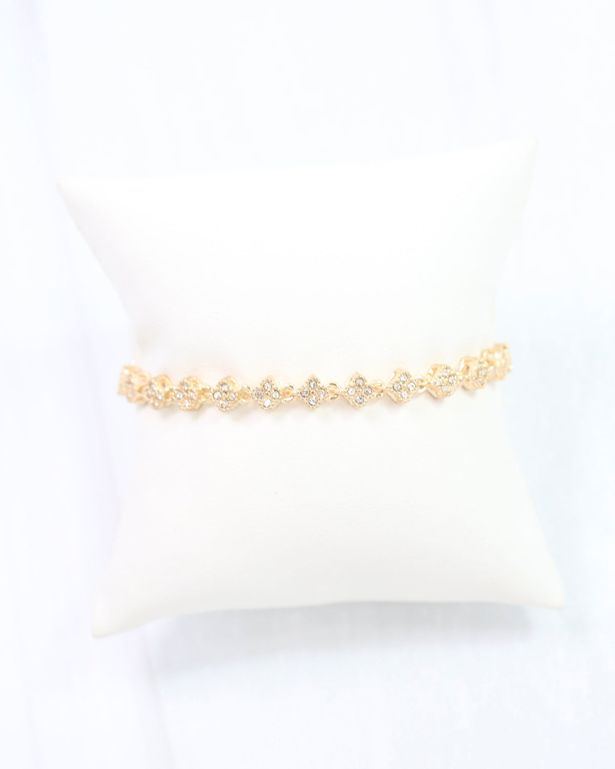Rylee CZ Clover Bracelet Gold