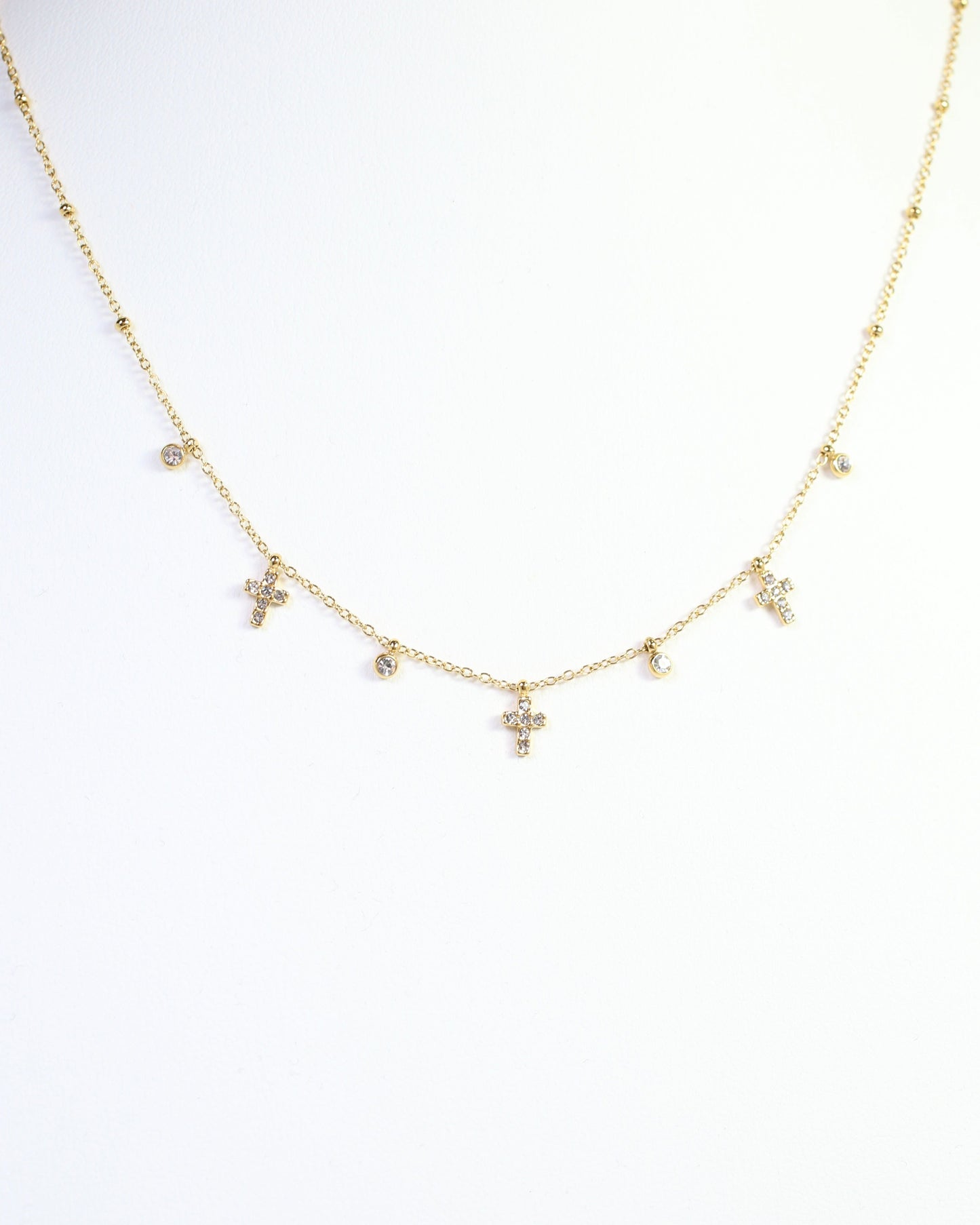 Darleen Cross Necklace WP Gold