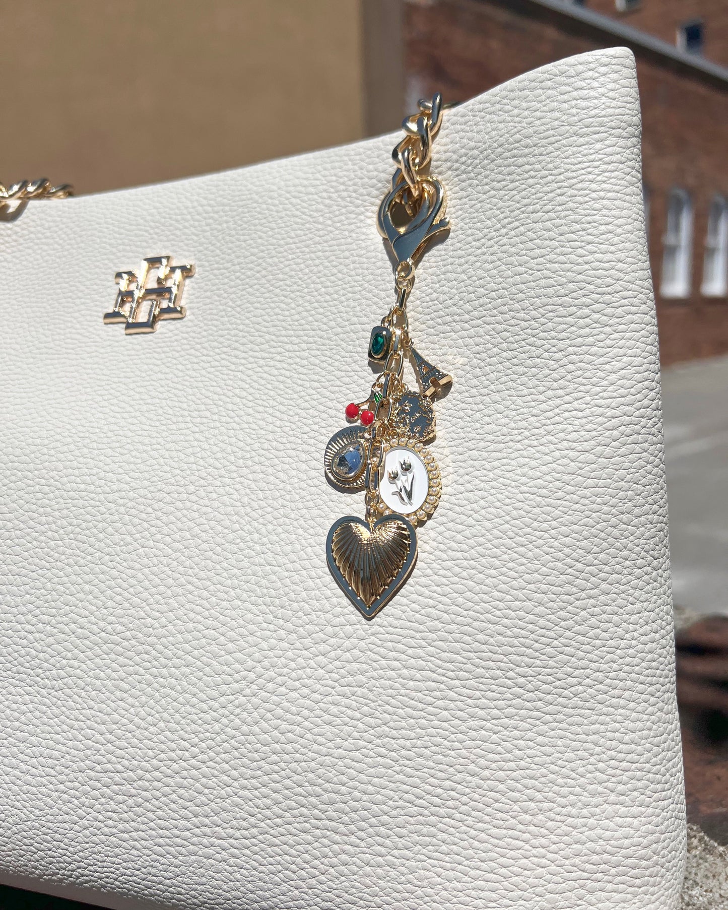 Have a Heart Bag Charm Gold