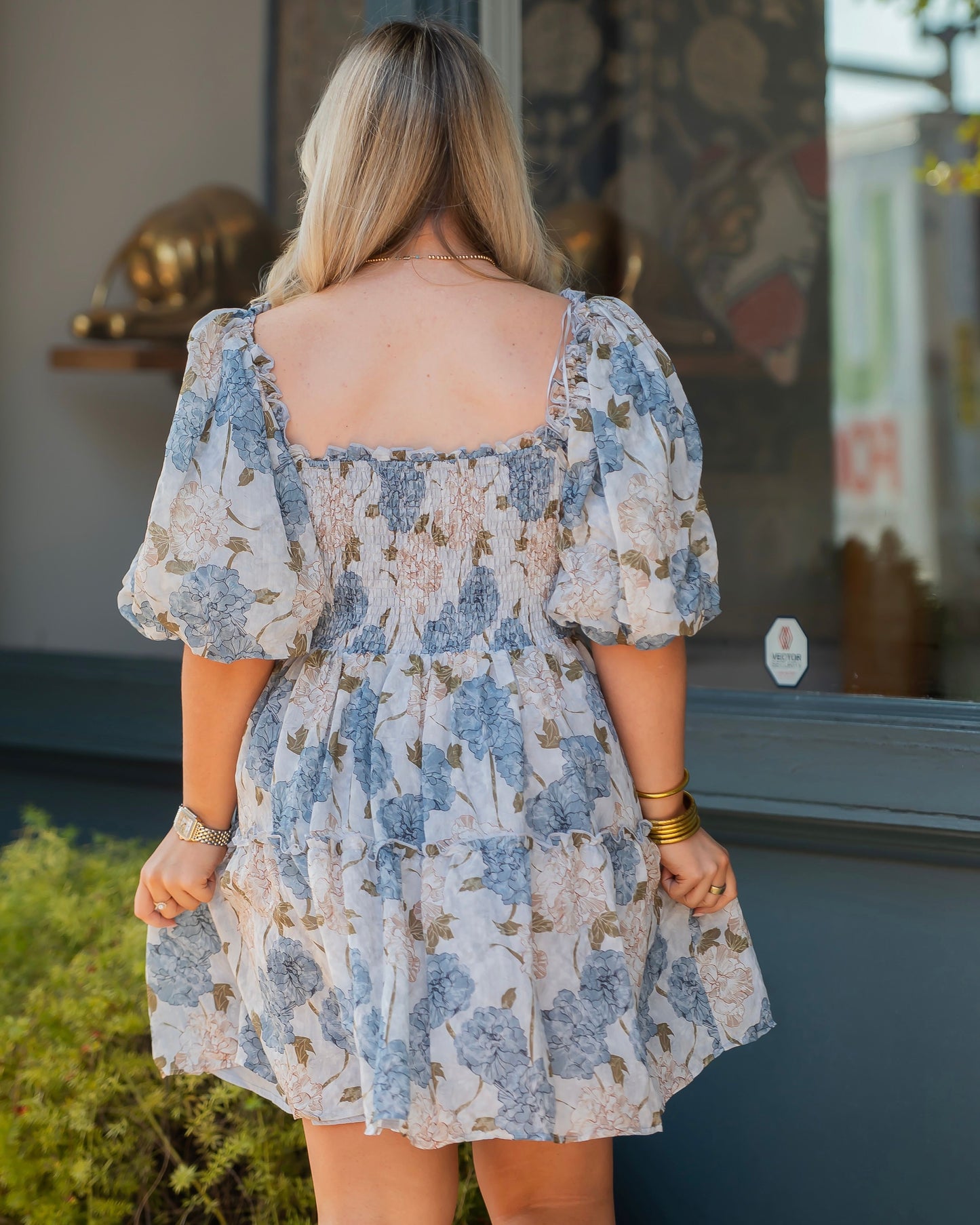 Cameron Floral Smocked Mini Dress