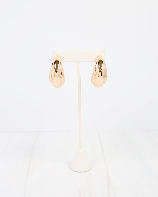 Gastonia Thick Hoop Earring WR Gold