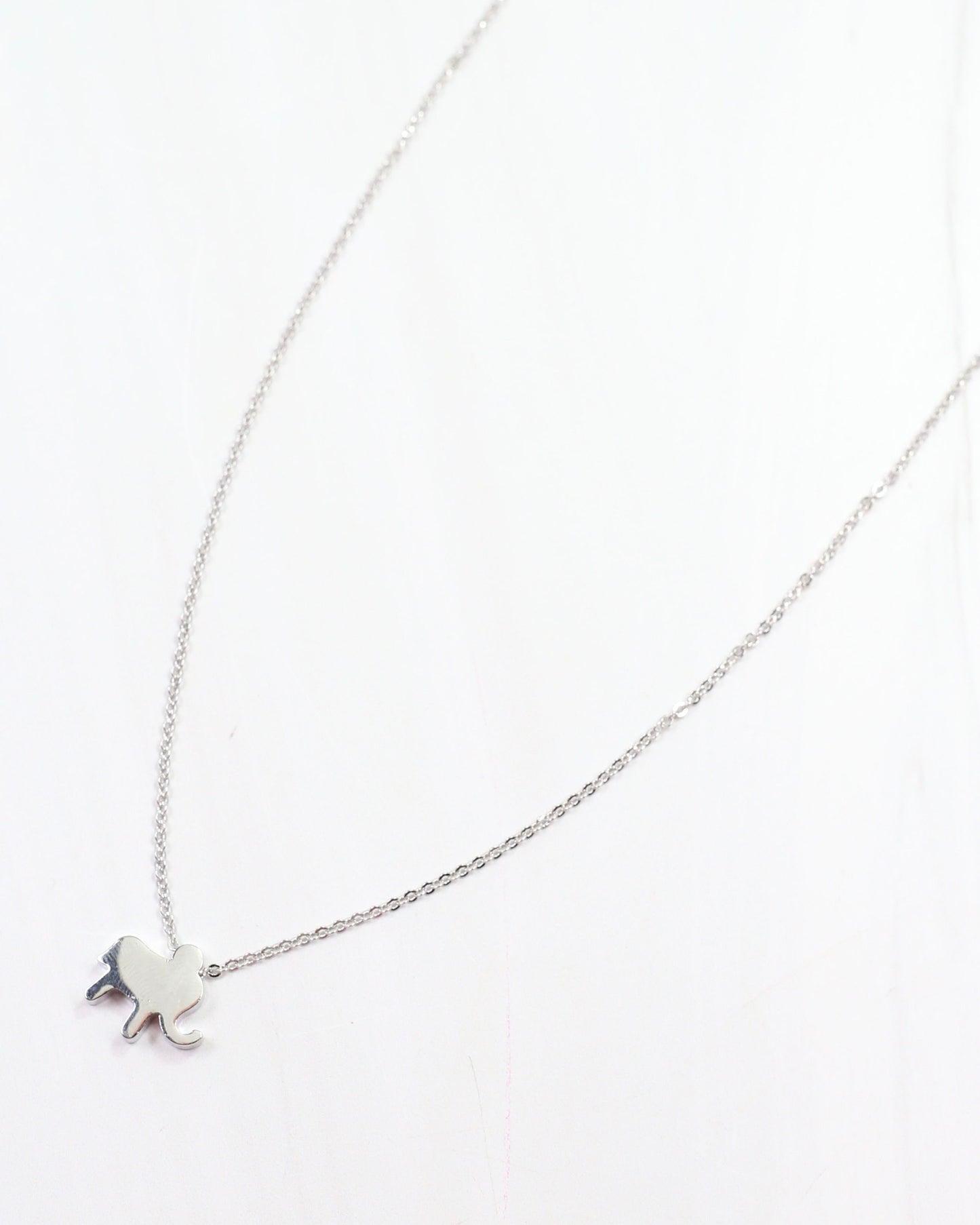 Win It Elephant Charm Necklace Silver