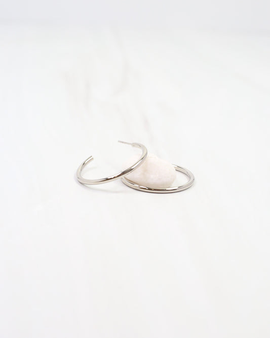 Mayor Thin Hoop Earring Silver