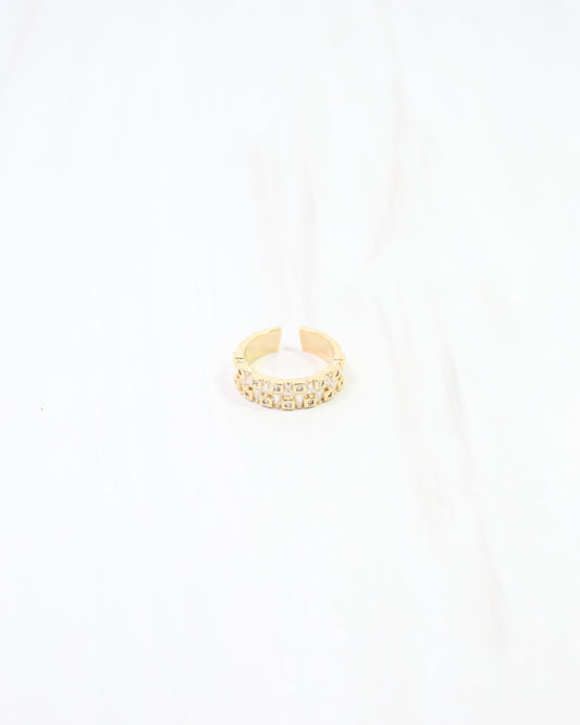 Priscila CZ Cube Ring WR Gold