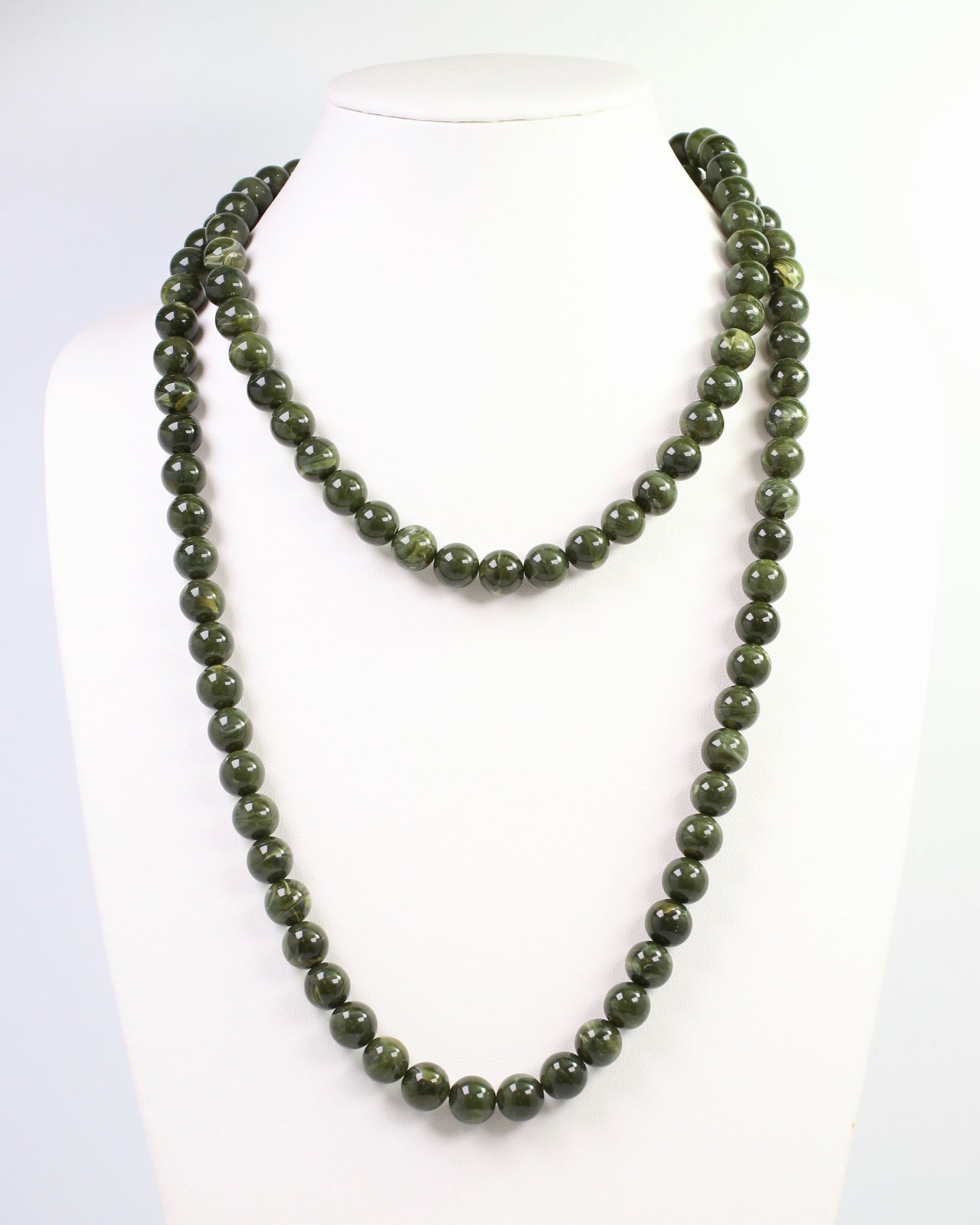 Lithgow Marble Beaded Layered Necklace Green