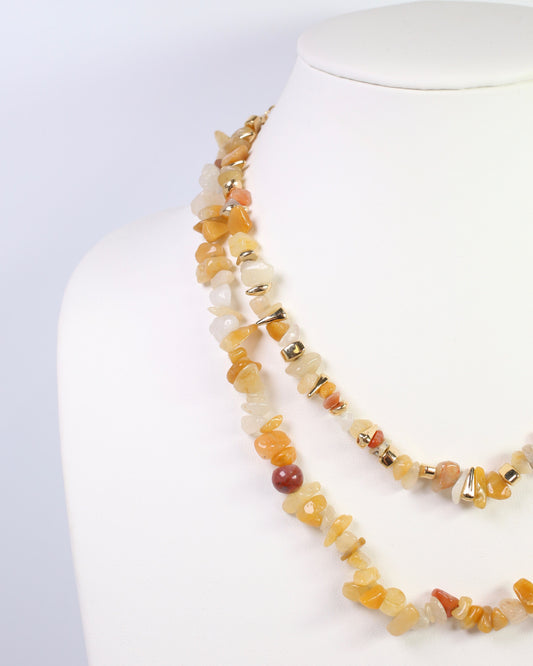 Eastpointe Beaded Layered Necklace Natural