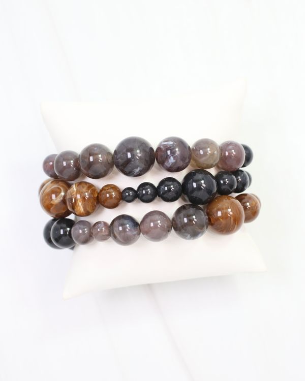 Alexander Beaded Bracelet Brown Multi