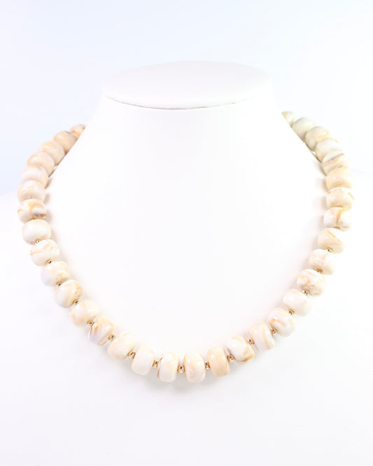 Tanner Beaded Necklace Ivory